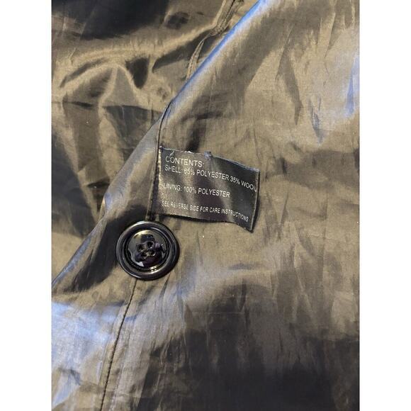 Black White Plaid Jacket Hoodie Giacca Gallery Large Soft Lined Back Yoke - Picture 7 of 9